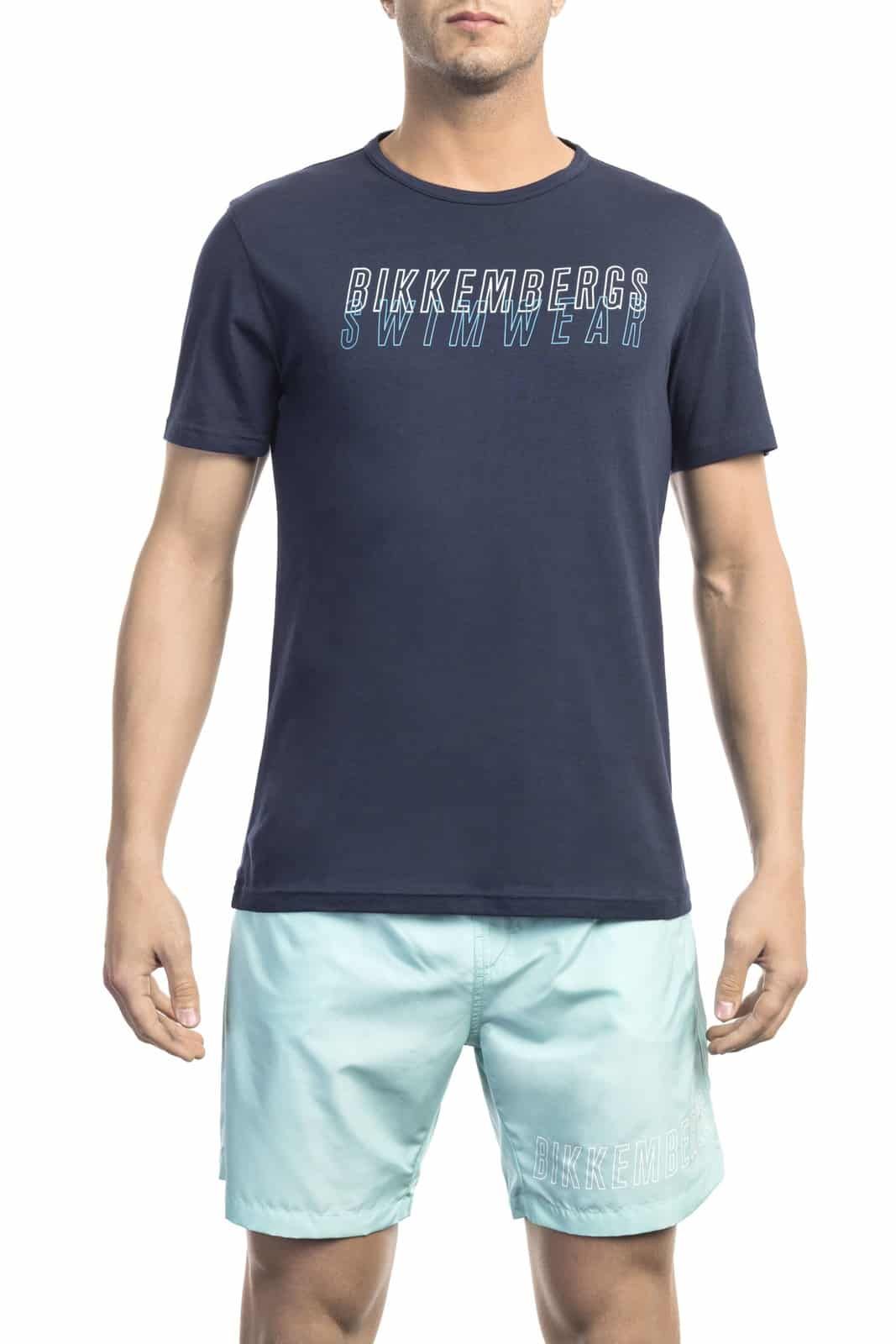 Bikkembergs Beachwear Men T-Shirt Blue