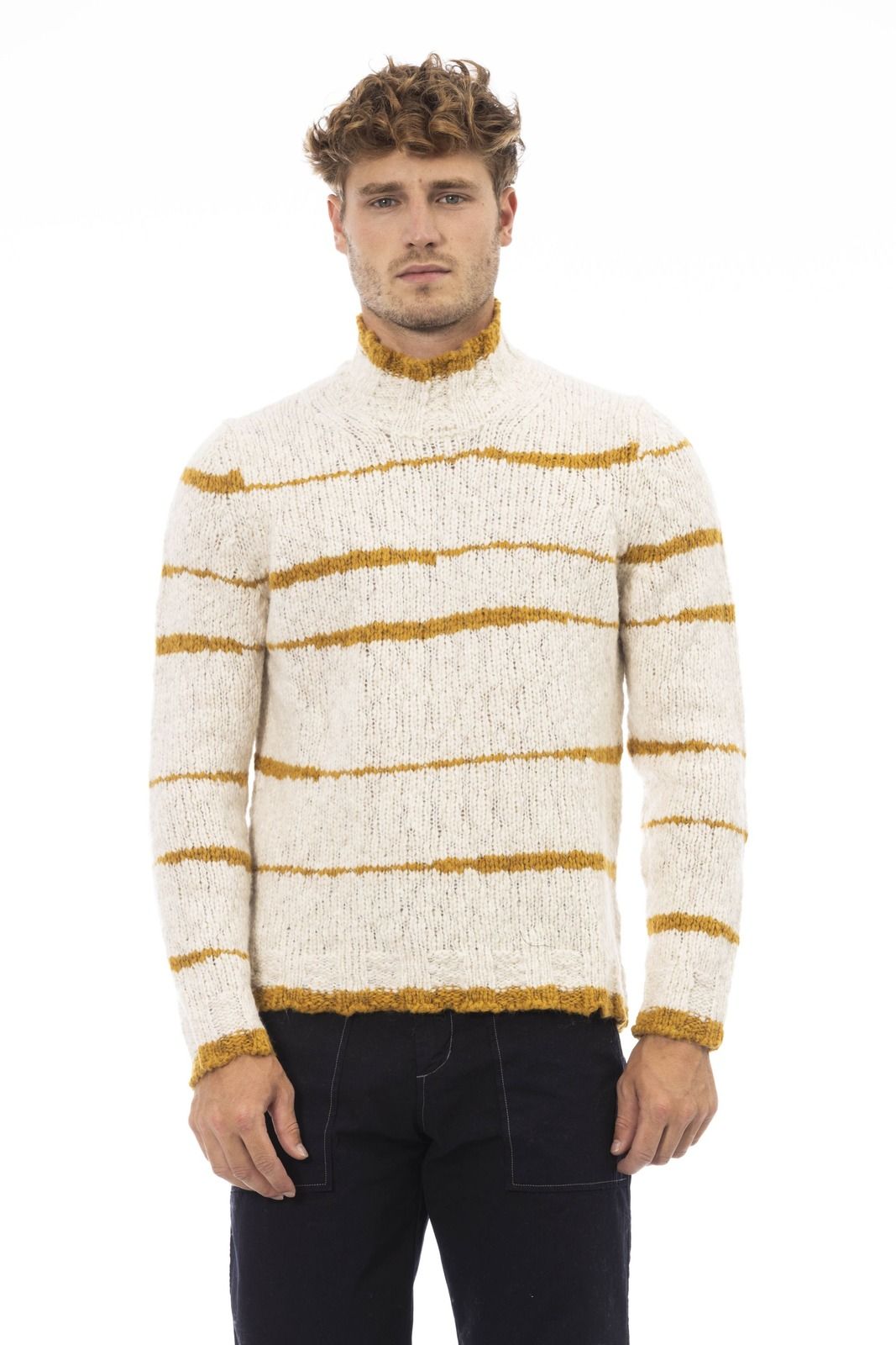 Alpha Studio Men Sweater Brown