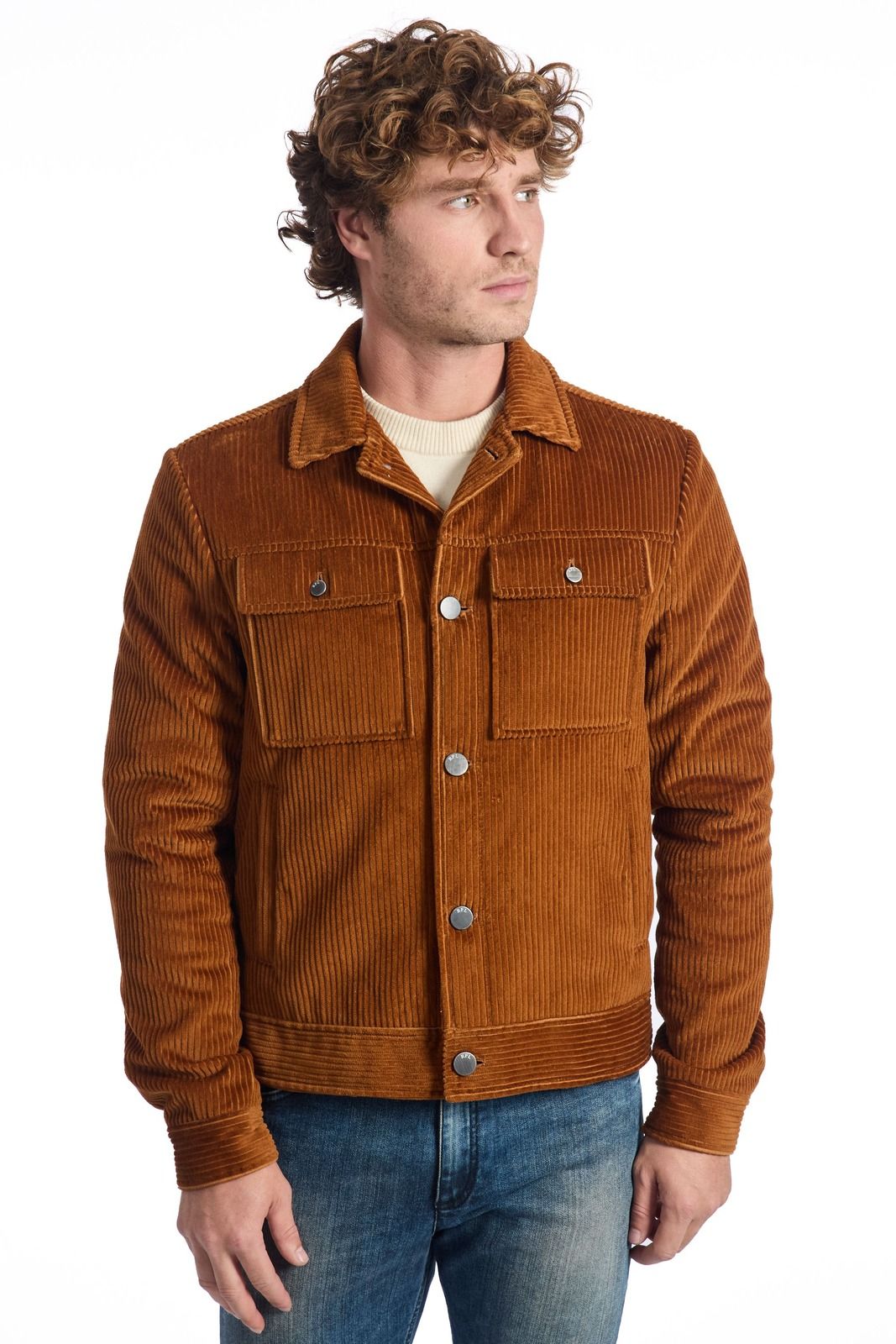 Roberto Pepe Luxury Men Jacket Brown