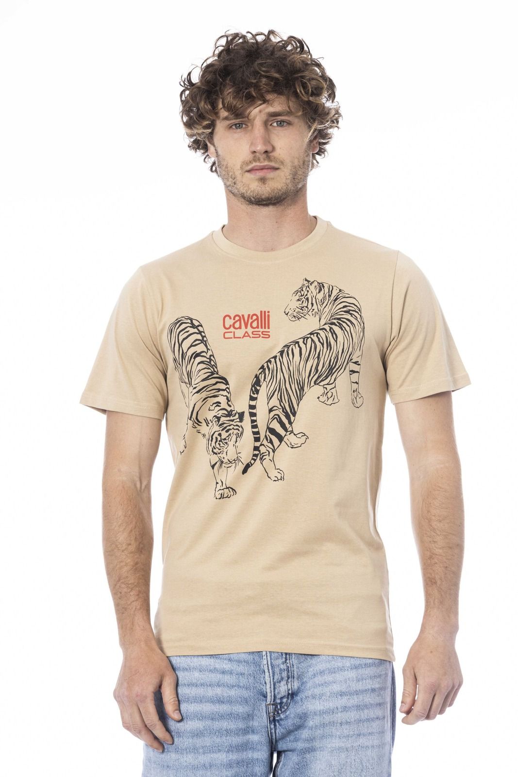 Cavalli Class Men T-Shirt Brown